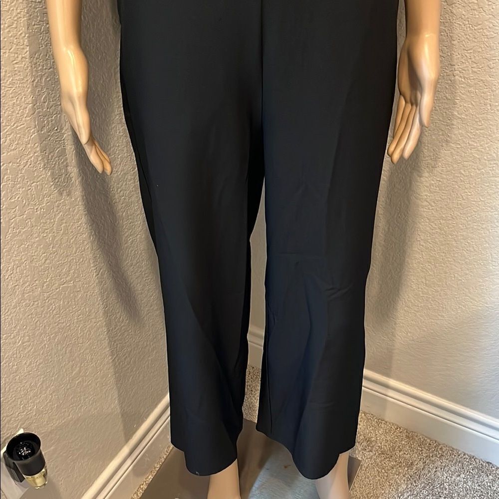 Lulu's Black Jumpsuit with Cold Shoulder and Wide-Leg Design - Picture 3 of 9